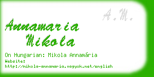 annamaria mikola business card