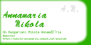 annamaria mikola business card